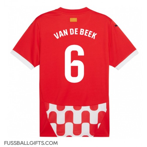 Girona Donny van de Beek #6 Fußballbekleidung Heimtrikot 2024-25 Kurzarm